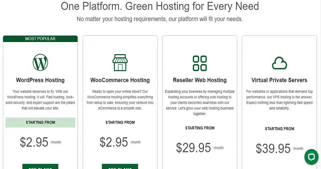 GreenGeeks Hosting Plans