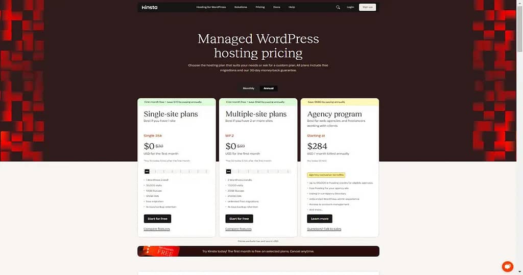 Kinsta Hosting Plans